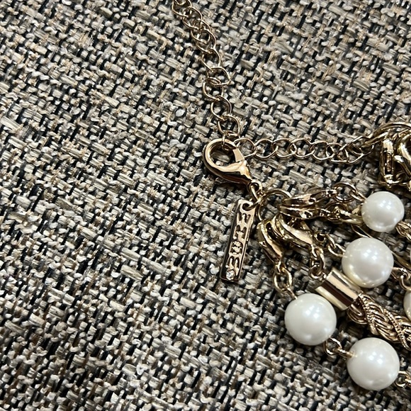 Elegant White and Gold Layered Necklace White House black market J53 - Picture 3 of 5